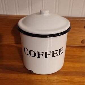 Classic Farmhouse White Coffee Canister